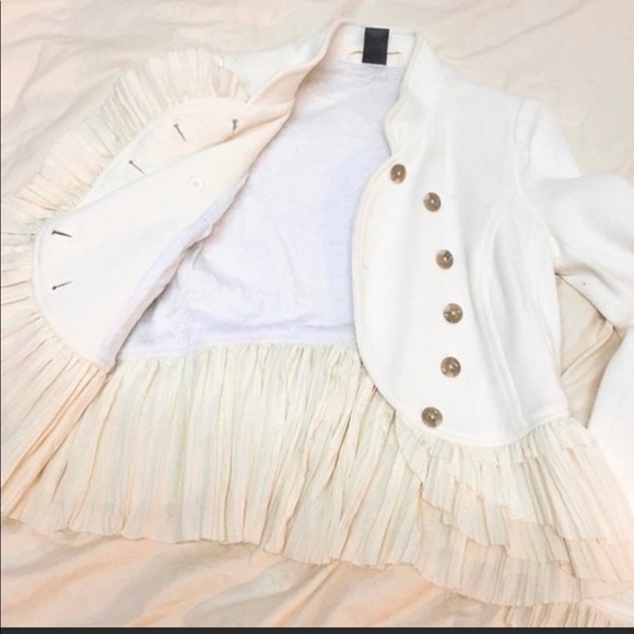 Free People | MILITARY RUFFLE JACKET IN IVORY - Picture 5 of 5